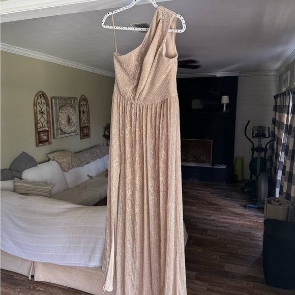 Beige/ gold gown. I wore one time as Mother of the groom - Picture 12 of 12